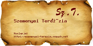Szemenyei Terézia névjegykártya