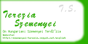 terezia szemenyei business card